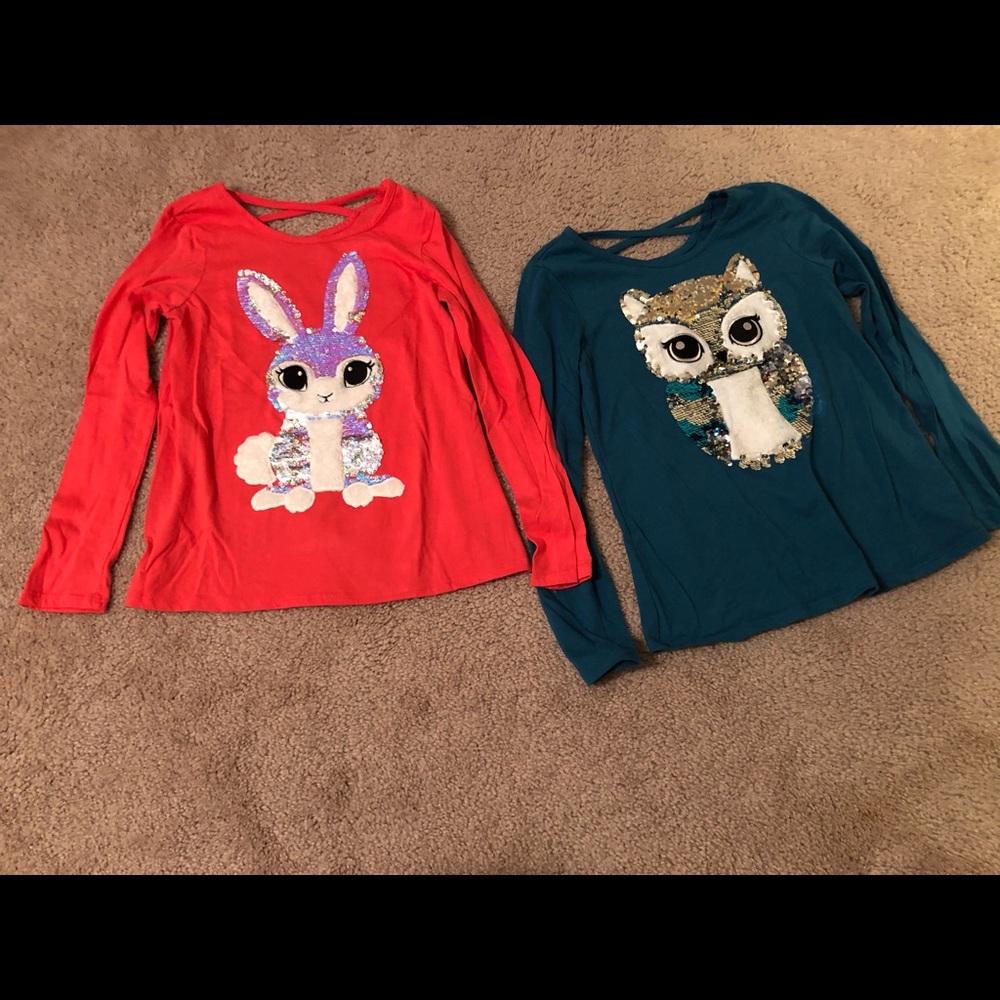 Justice Sequin Flip Animal Shirts